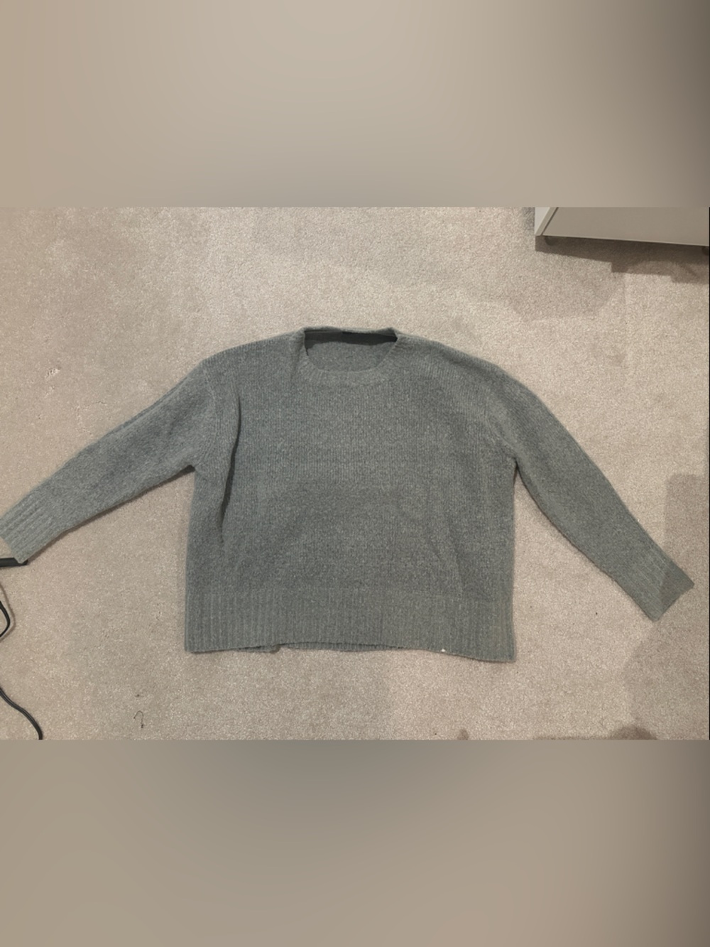 Zara Heather Grey Crewneck Sweater